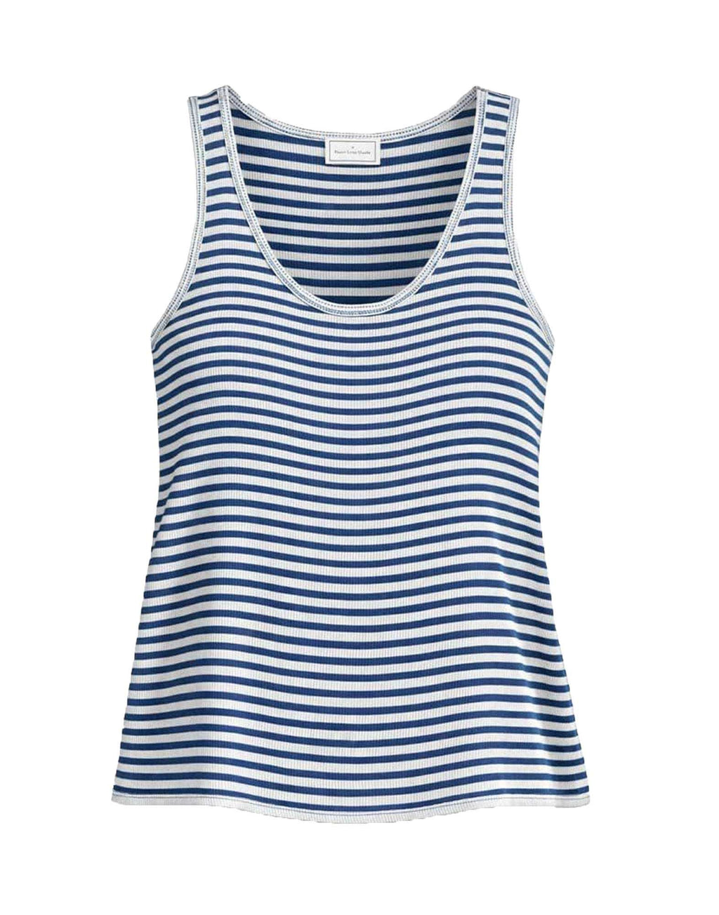 PIERRE-LOUIS MASCIA Top in Seta a Righe Blu e Bianco