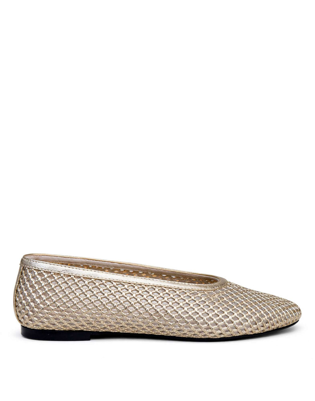 POEVE Ballerine in Pelle Traforata Platino