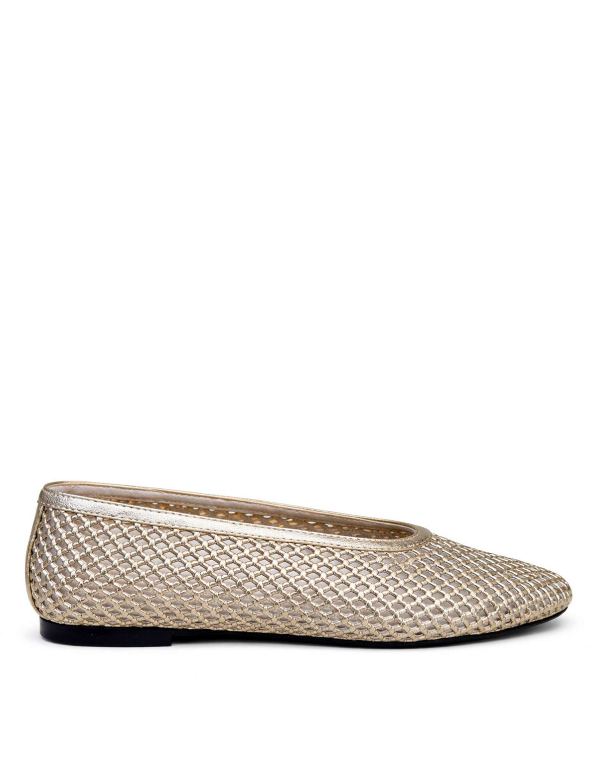 POEVE Ballerine in Pelle Traforata Platino