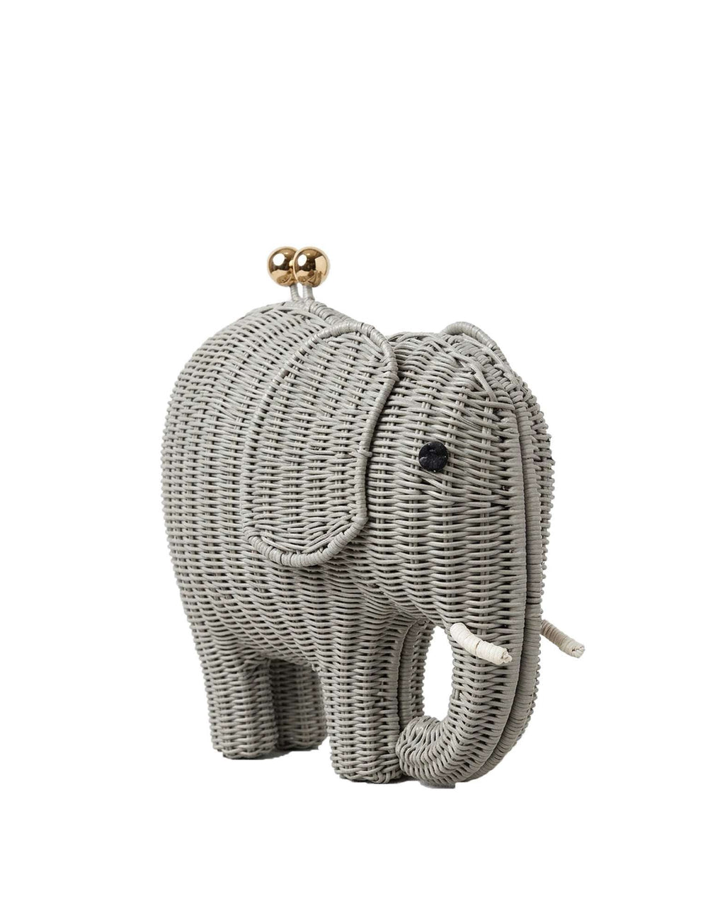 SERPUI Elephant Clutch in Wicker Grigio