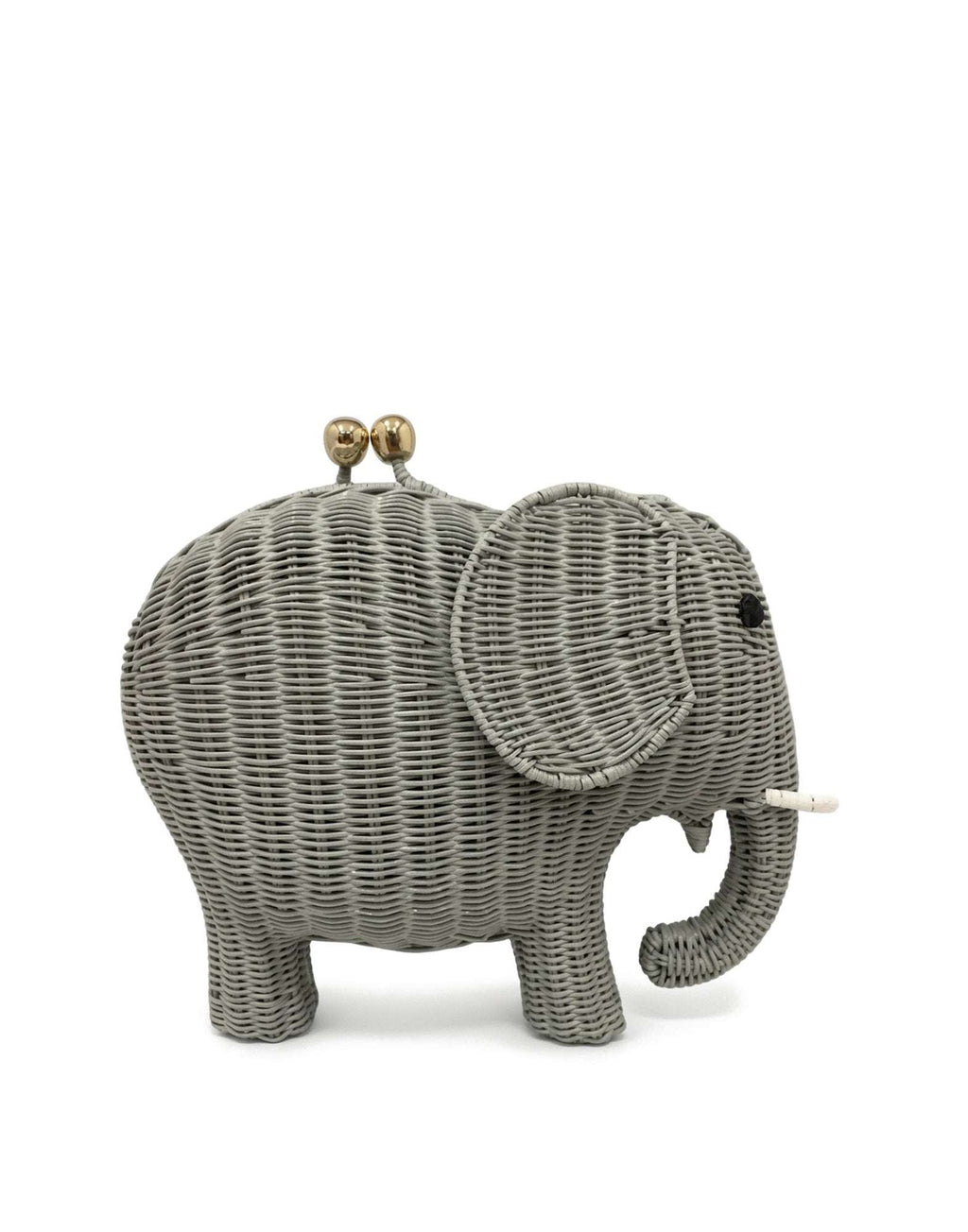SERPUI Elephant Clutch in Wicker Grigio