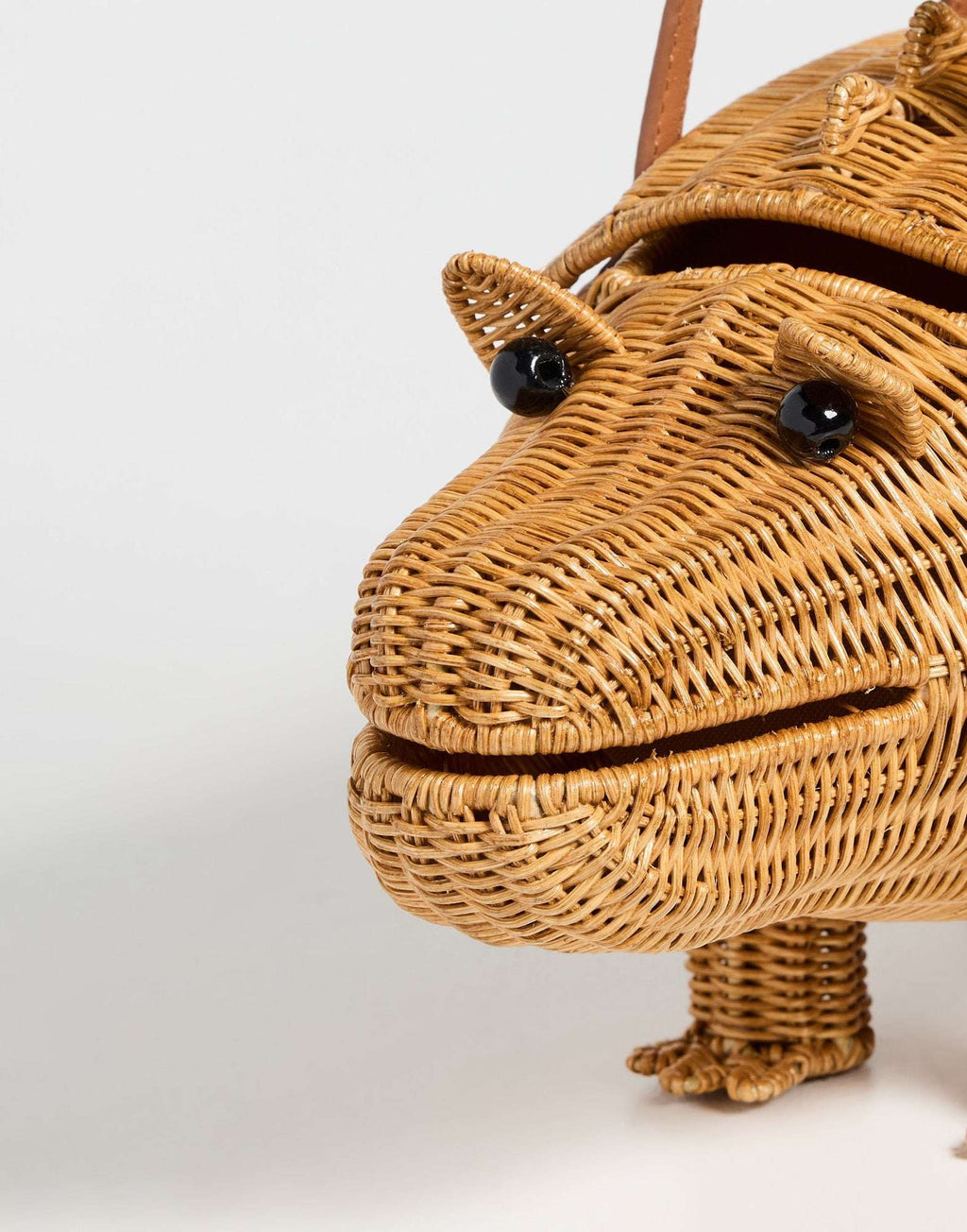 SERPUI Crocodile Bag in Wicker Light Honey