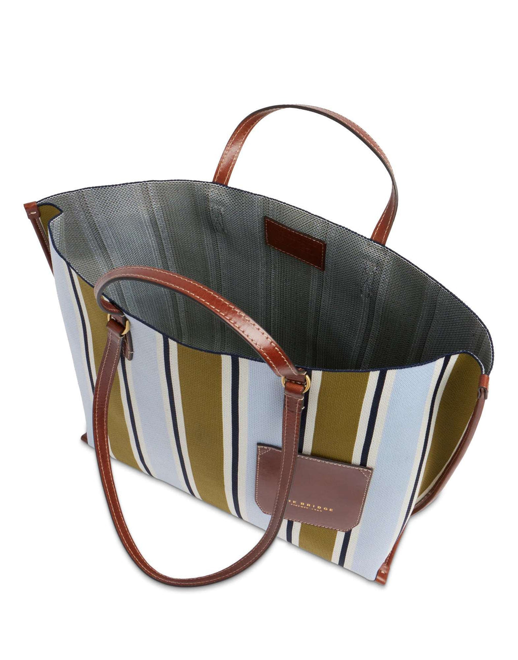 THE BRIDGE Luna Borsa Shopper in Canvas e Pelle Multicolor