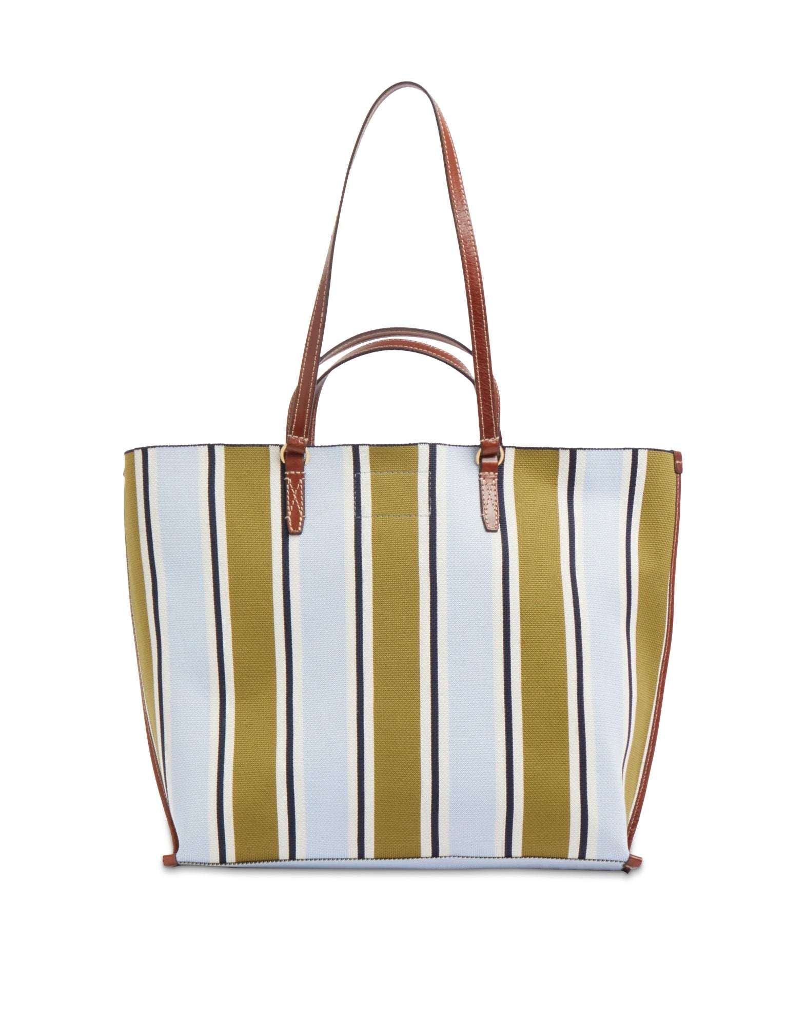 THE BRIDGE Luna Borsa Shopper in Canvas e Pelle Multicolor