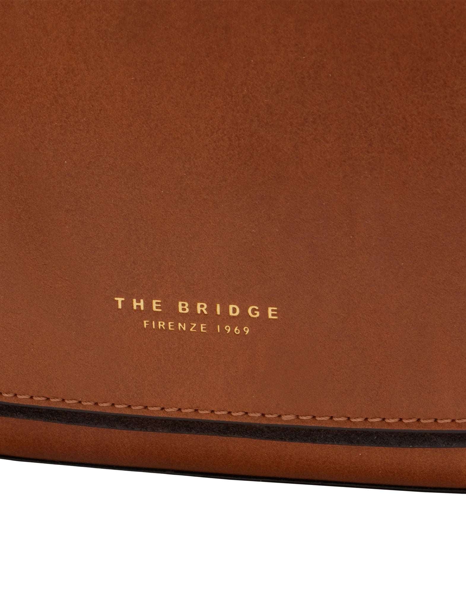 THE BRIDGE Luce Borsa Hobo Mini in Pelle con Manico Gioiello Cognac