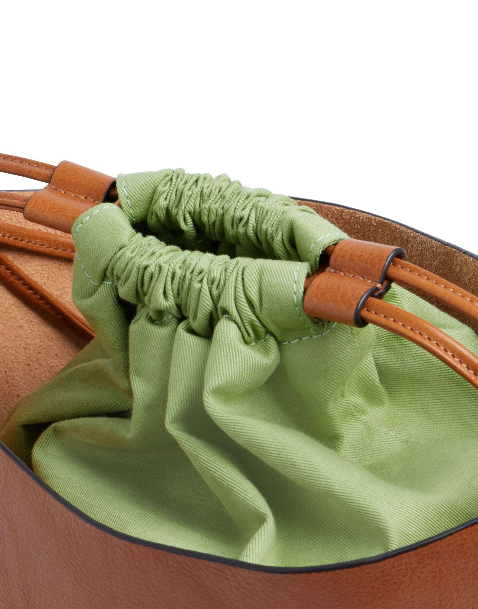 THE BRIDGE Luce Soft Borsa Secchiello in Pelle Cognac
