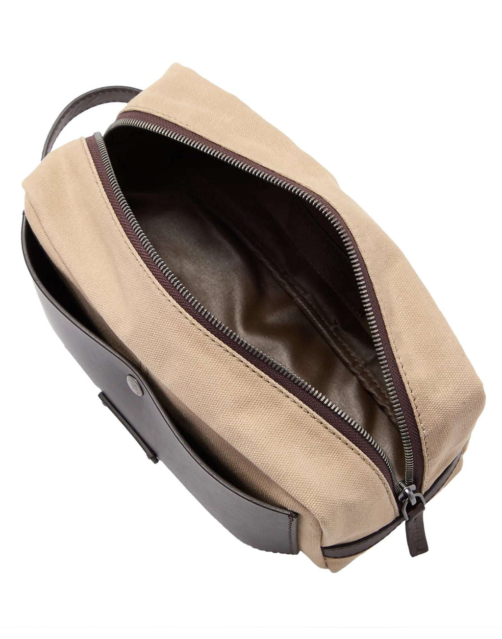 THE BRIDGE Igor Beauty Case in Pelle e Tessuto Natural/Testa Moro