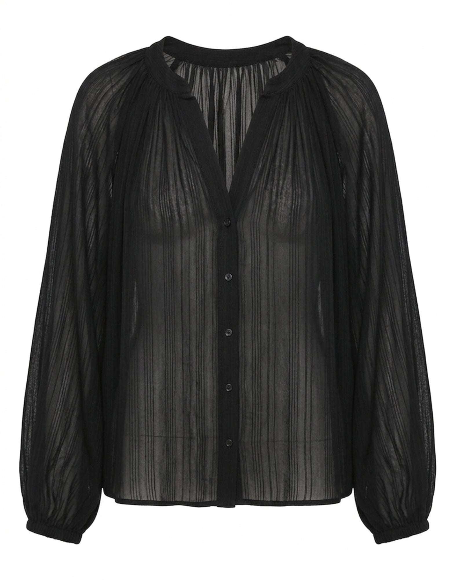 VANESSA BRUNO Blusa Edme in Cotone e Viscosa Noir