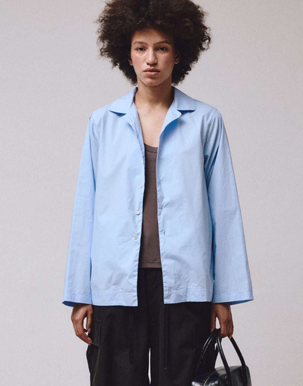 VIS A VIS Camicia in Cotone Button Down Light Blue