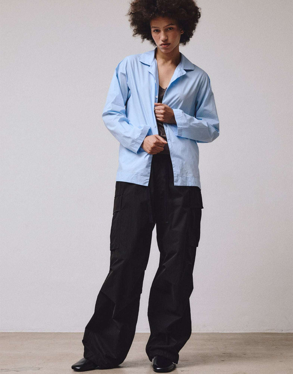 VIS A VIS Camicia in Cotone Button Down Light Blue