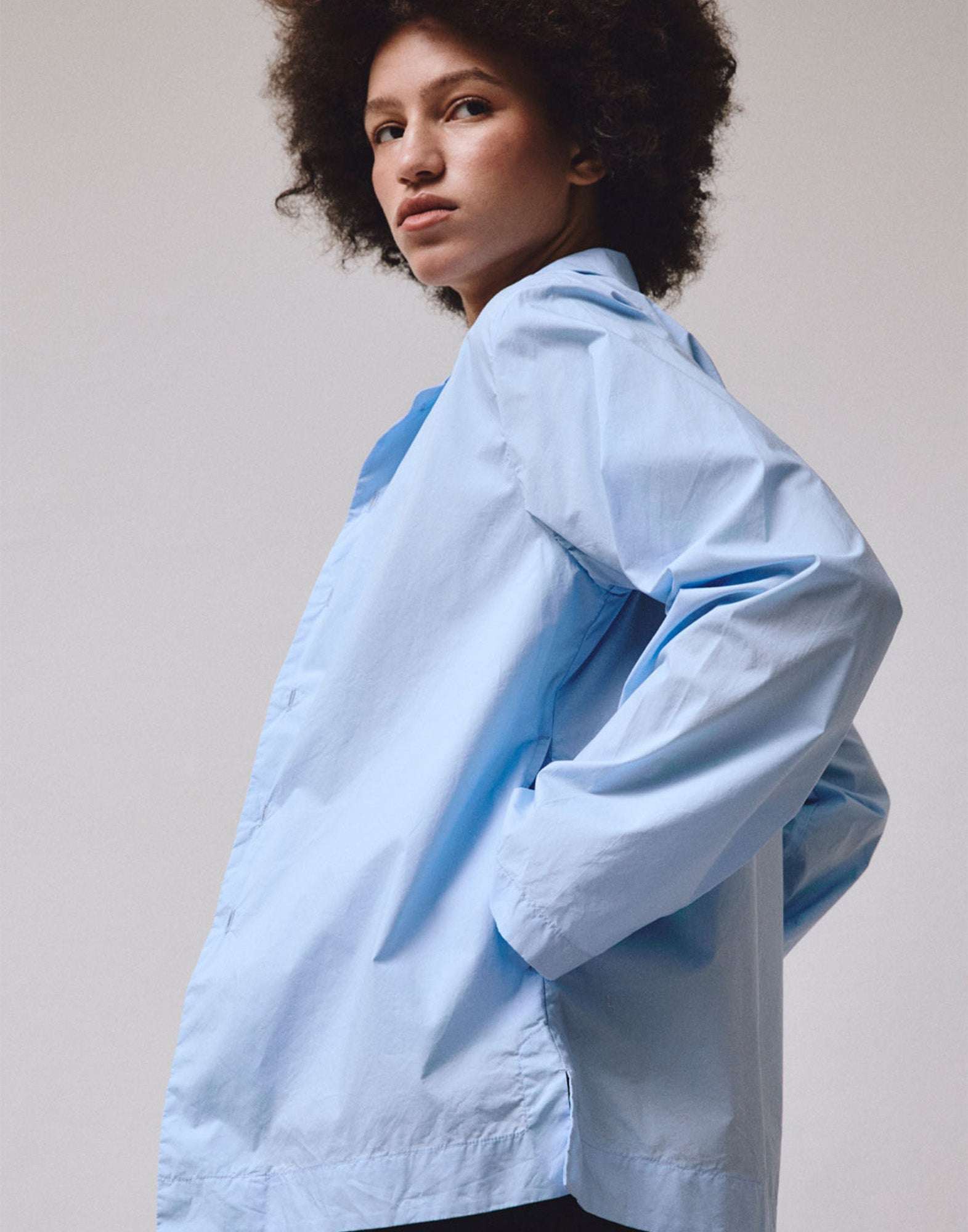 VIS A VIS Camicia in Cotone Button Down Light Blue