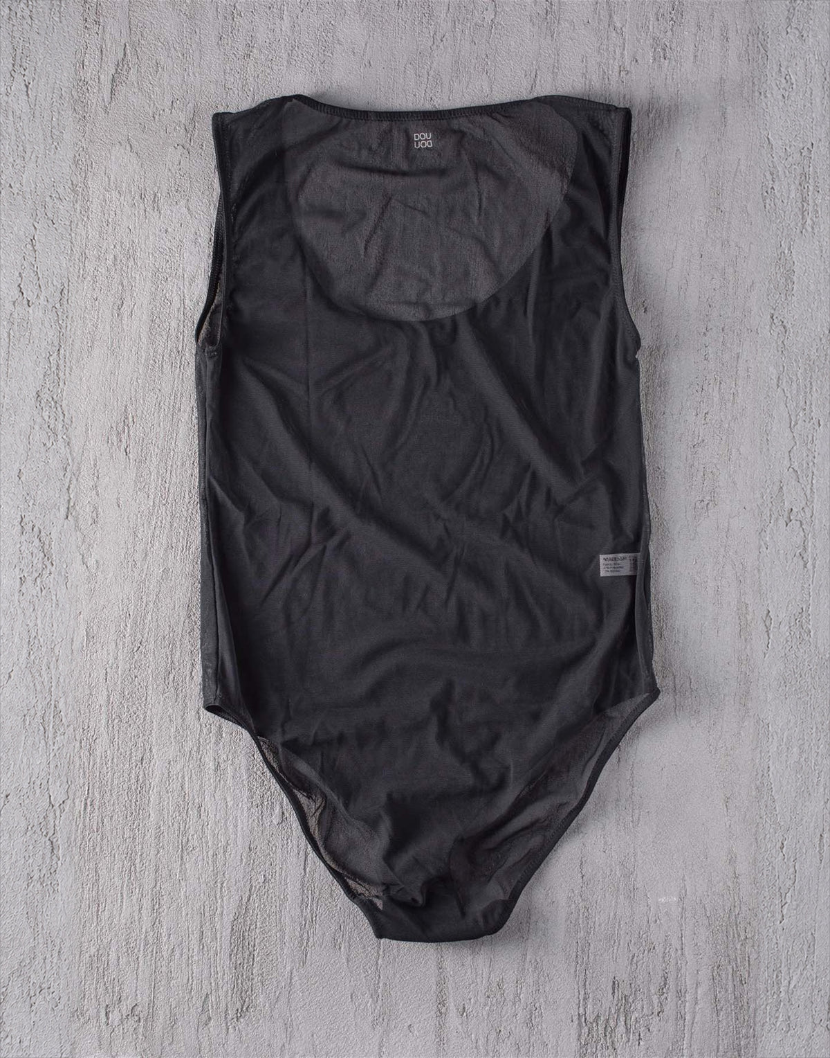 DOUUOD Body in Tulle Elasticizzato Nero