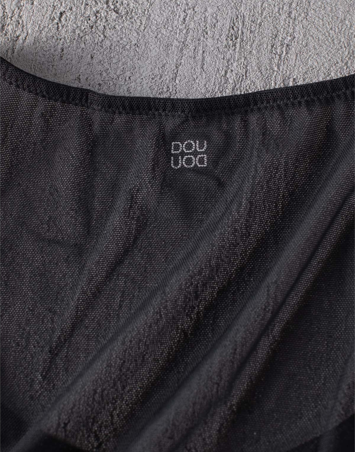 DOUUOD Body in Tulle Elasticizzato Nero