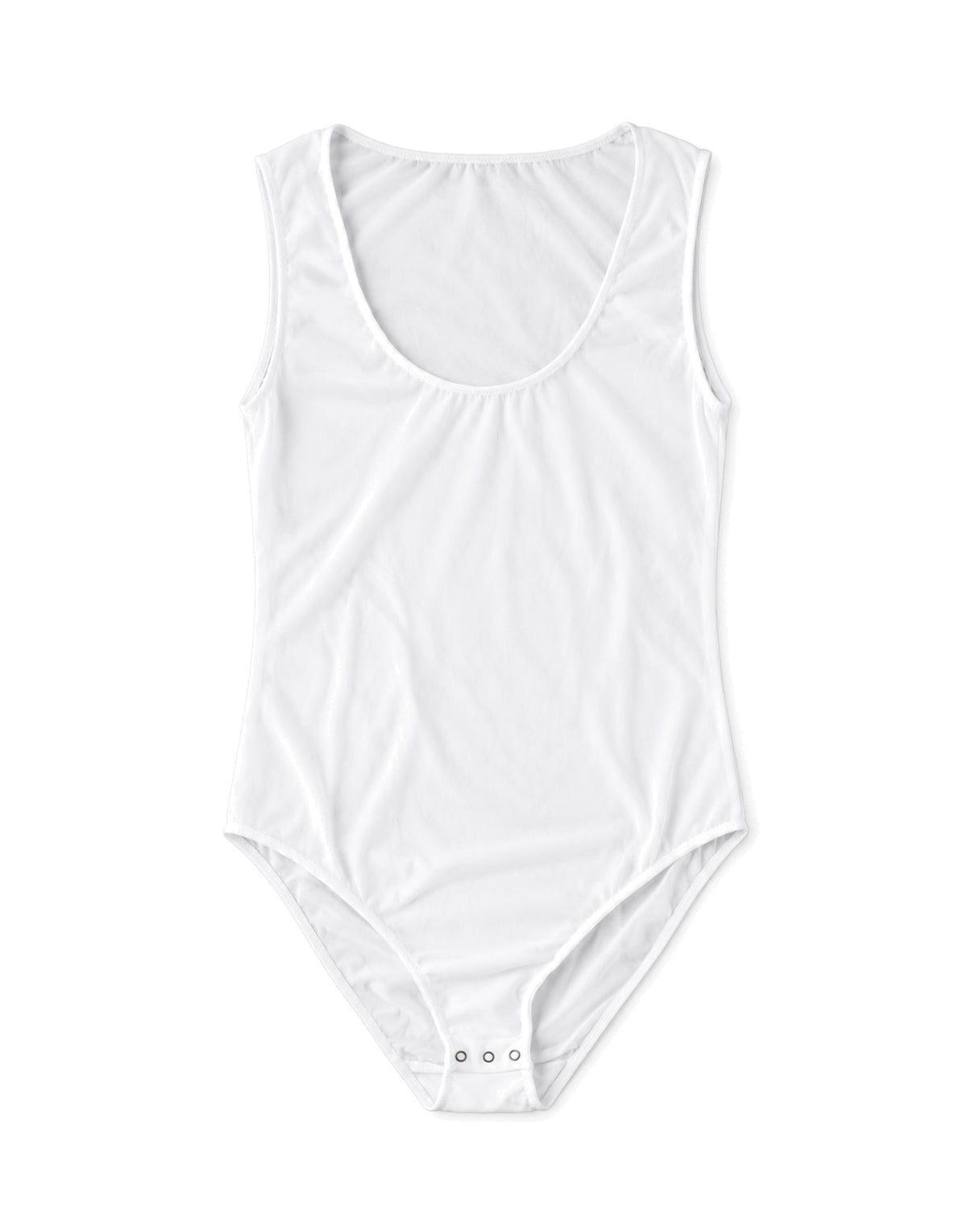 DOUUOD Body in Tulle Elasticizzato Bianco