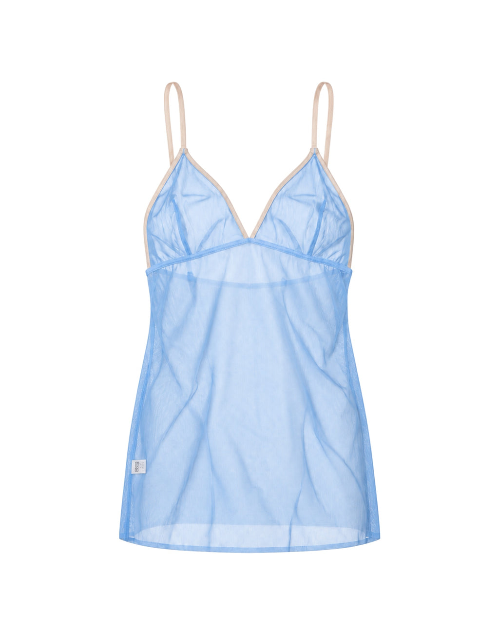 DOUUOD Canotta in Tulle Elasticizzato Azzurro