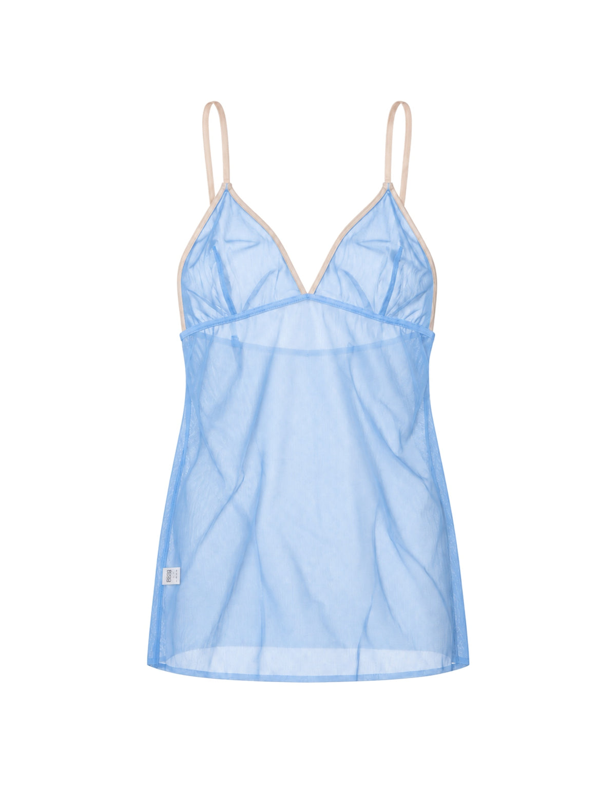 DOUUOD Canotta in Tulle Elasticizzato Azzurro