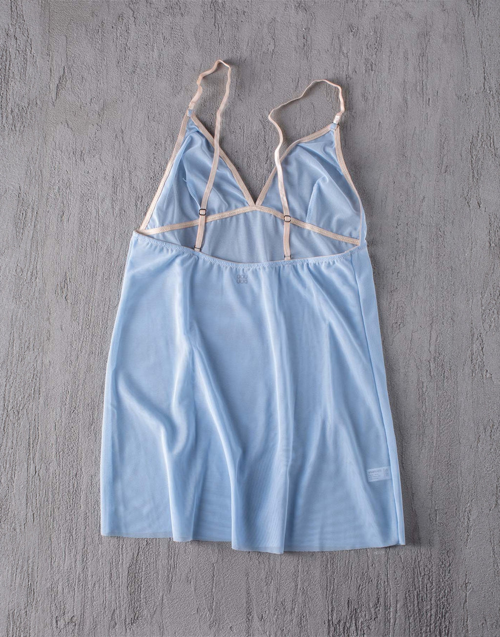 DOUUOD Canotta in Tulle Elasticizzato Azzurro