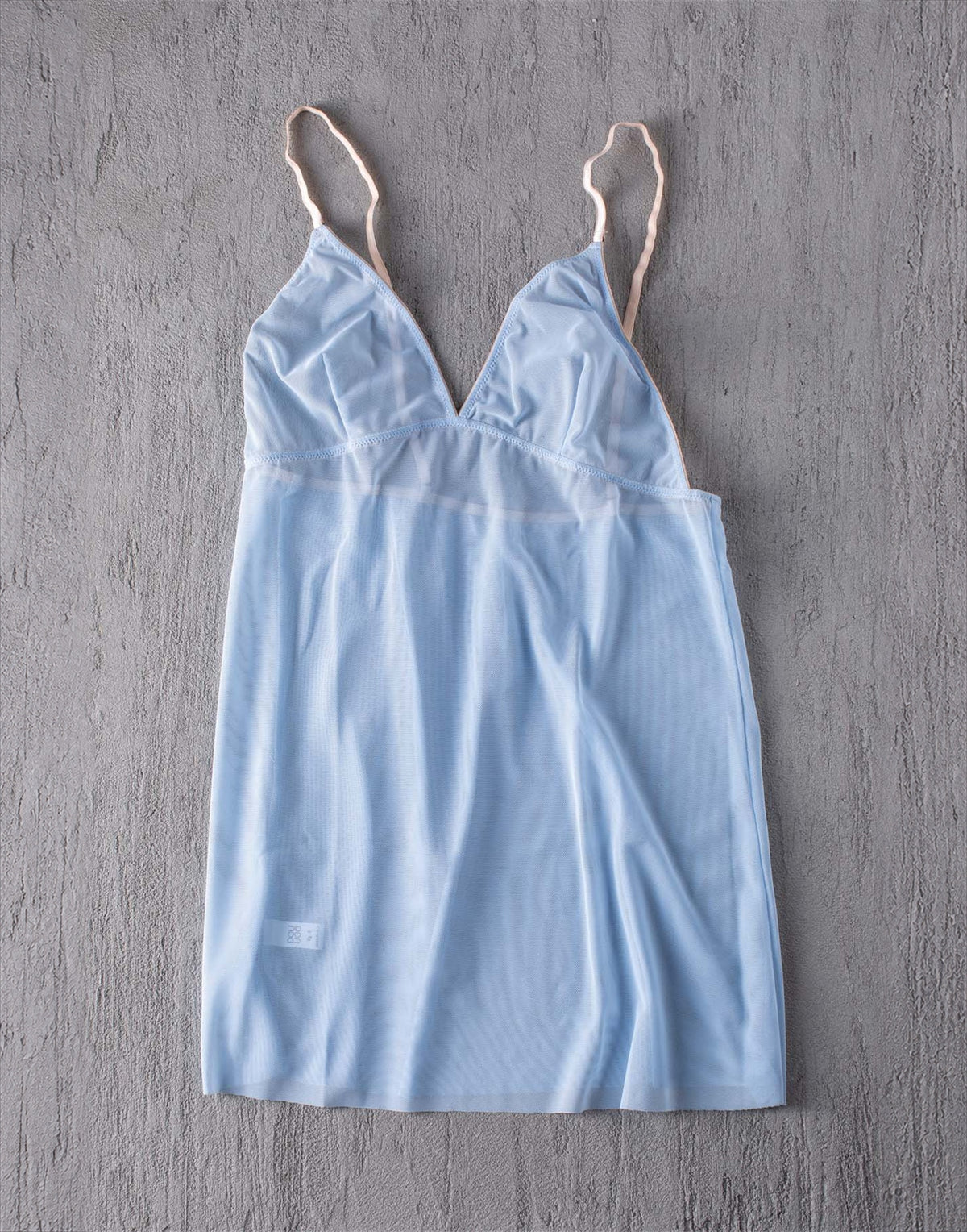 DOUUOD Canotta in Tulle Elasticizzato Azzurro