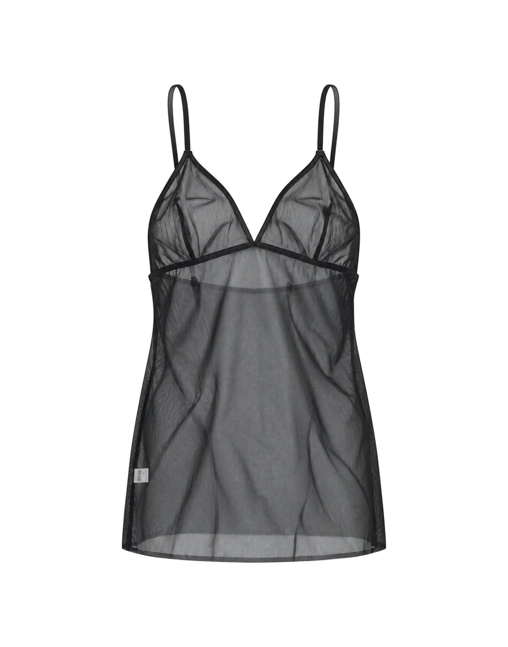 DOUUOD Canotta in Tulle Elasticizzato Nero