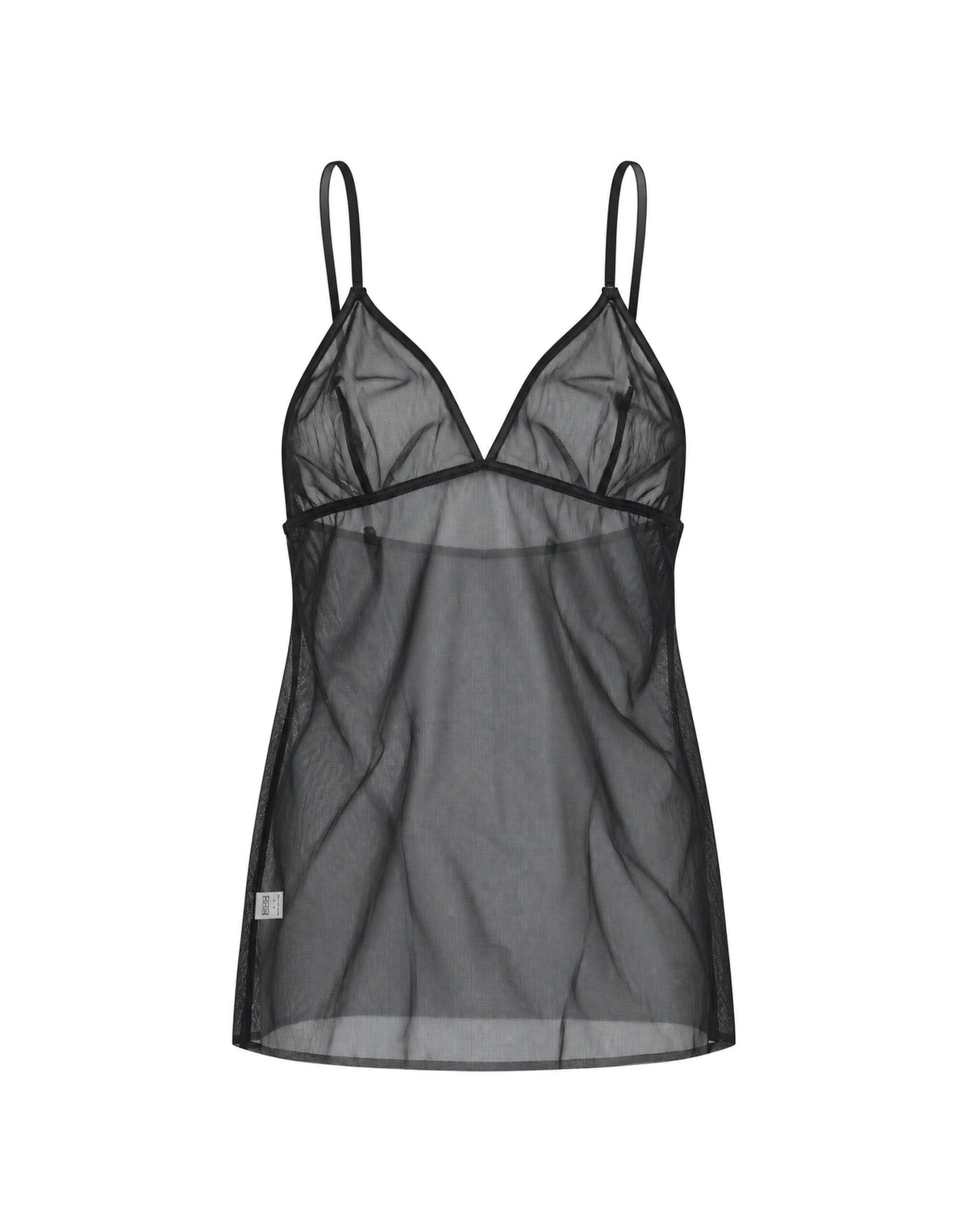 DOUUOD Canotta in Tulle Elasticizzato Nero