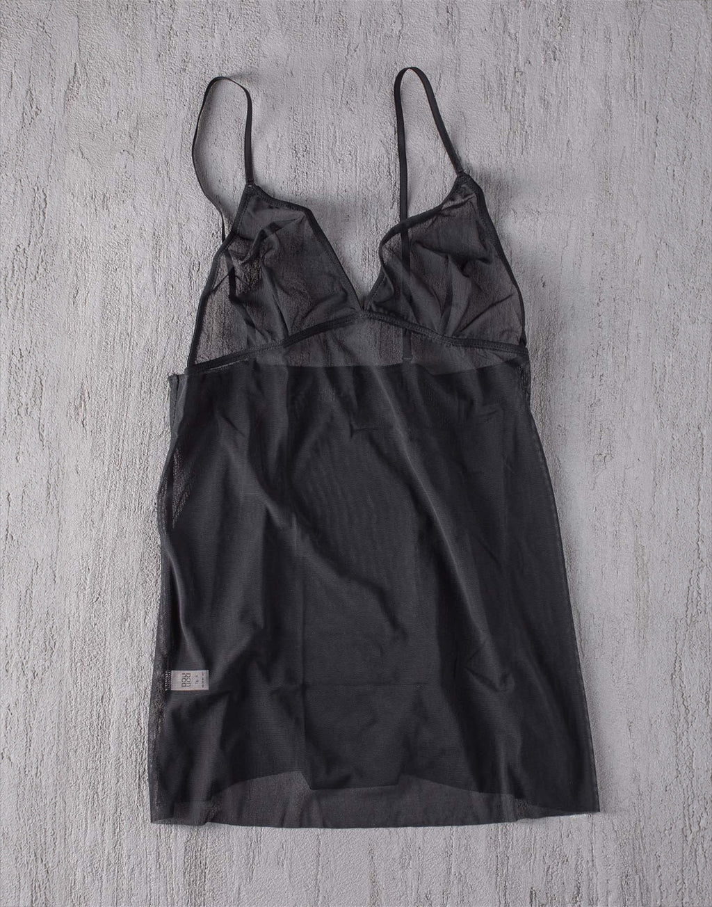 DOUUOD Canotta in Tulle Elasticizzato Nero