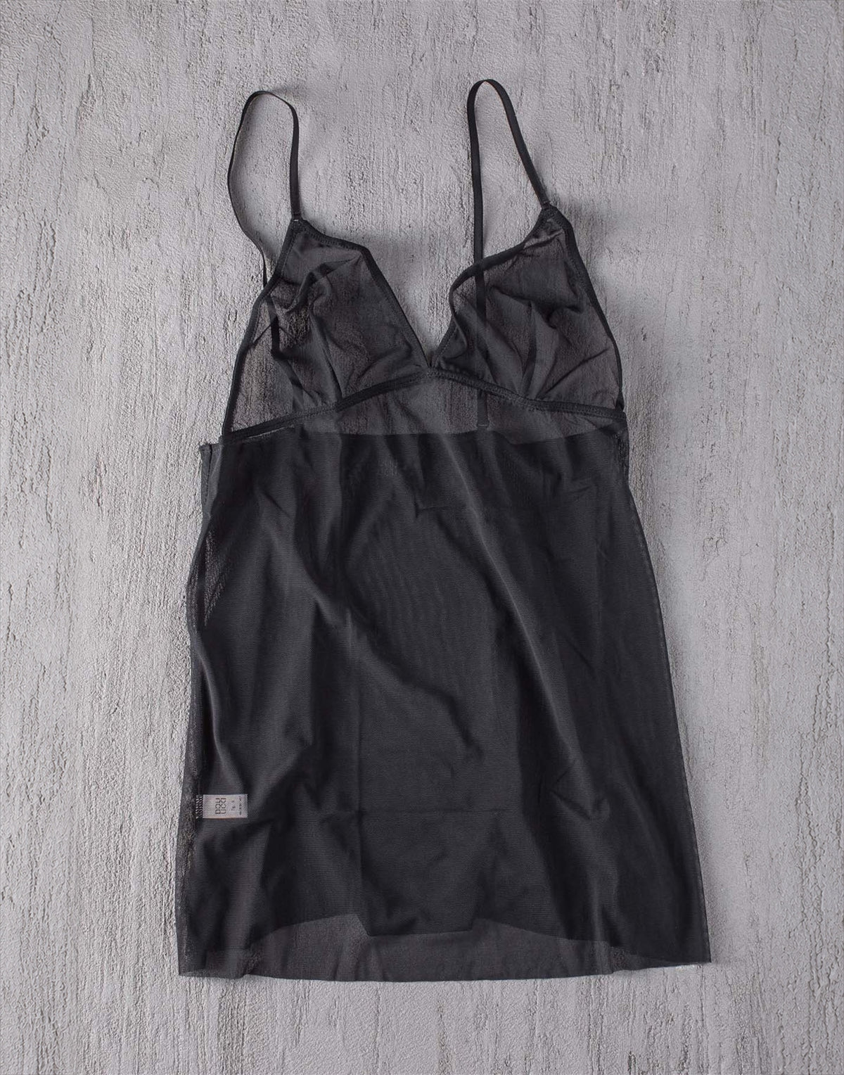 DOUUOD Canotta in Tulle Elasticizzato Nero