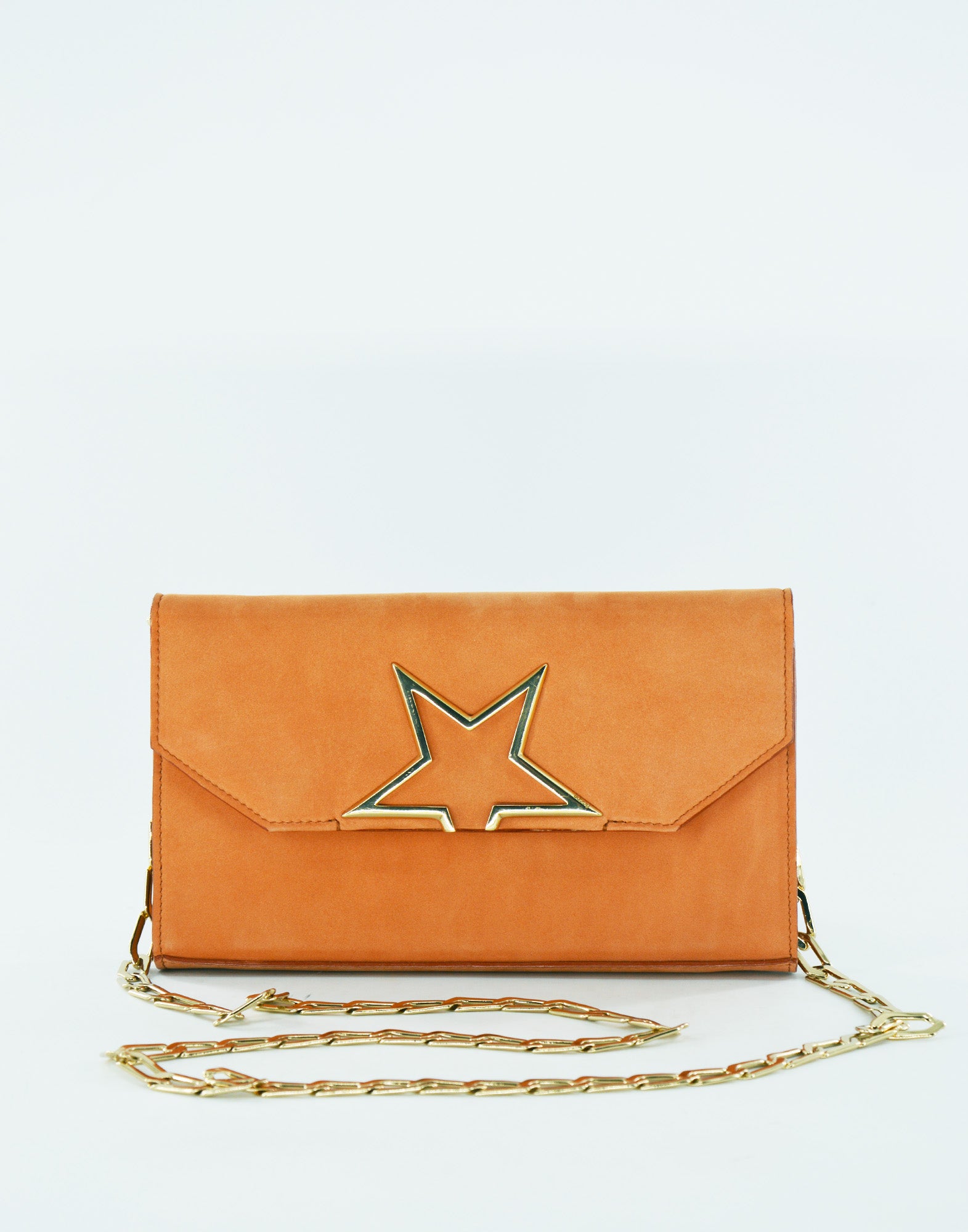 GOLDEN GOOSE Pochette in Nabuk Caramello