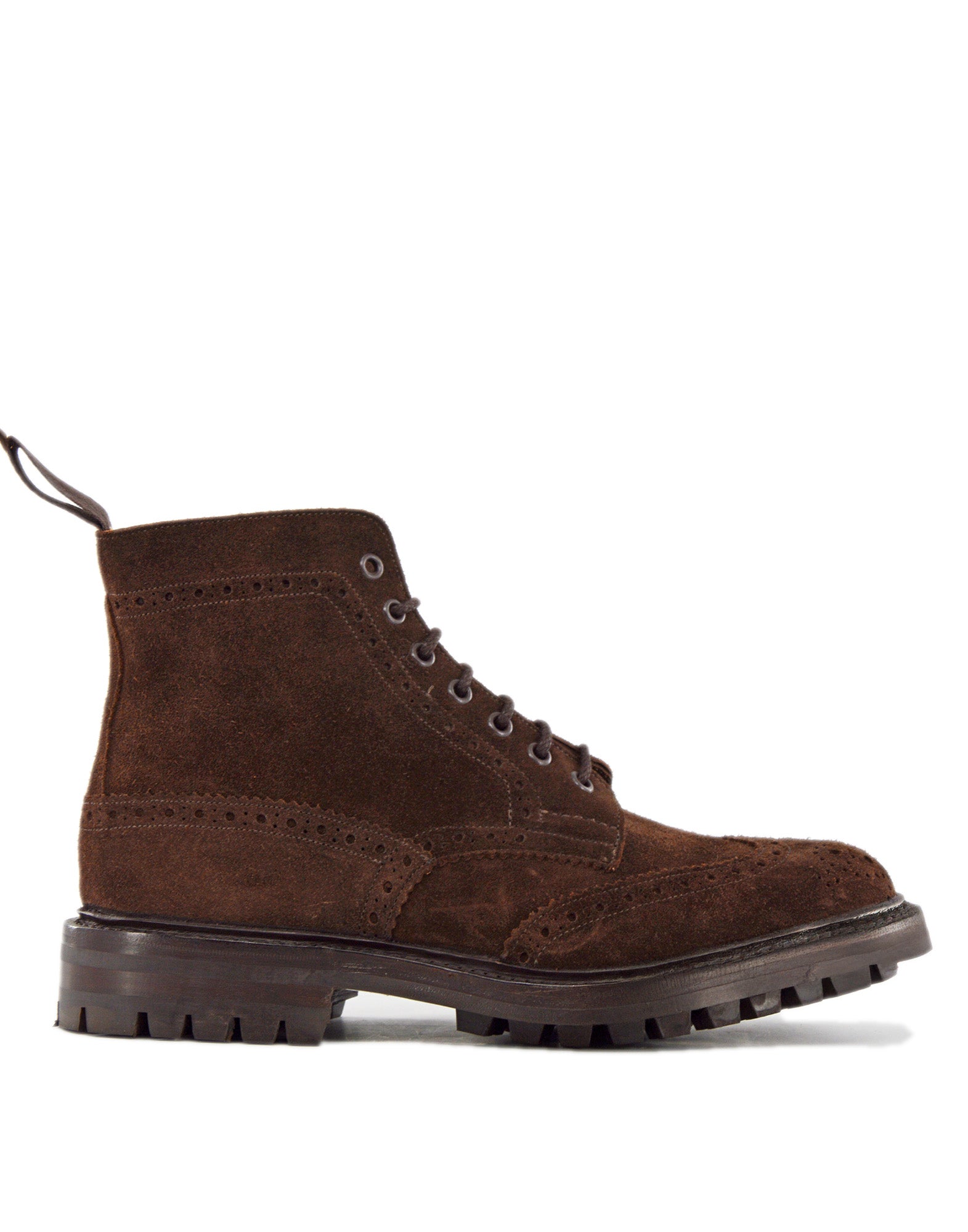 TRICKER'S Stow Country Boot in Suede Fondo Commando Caffè Janus