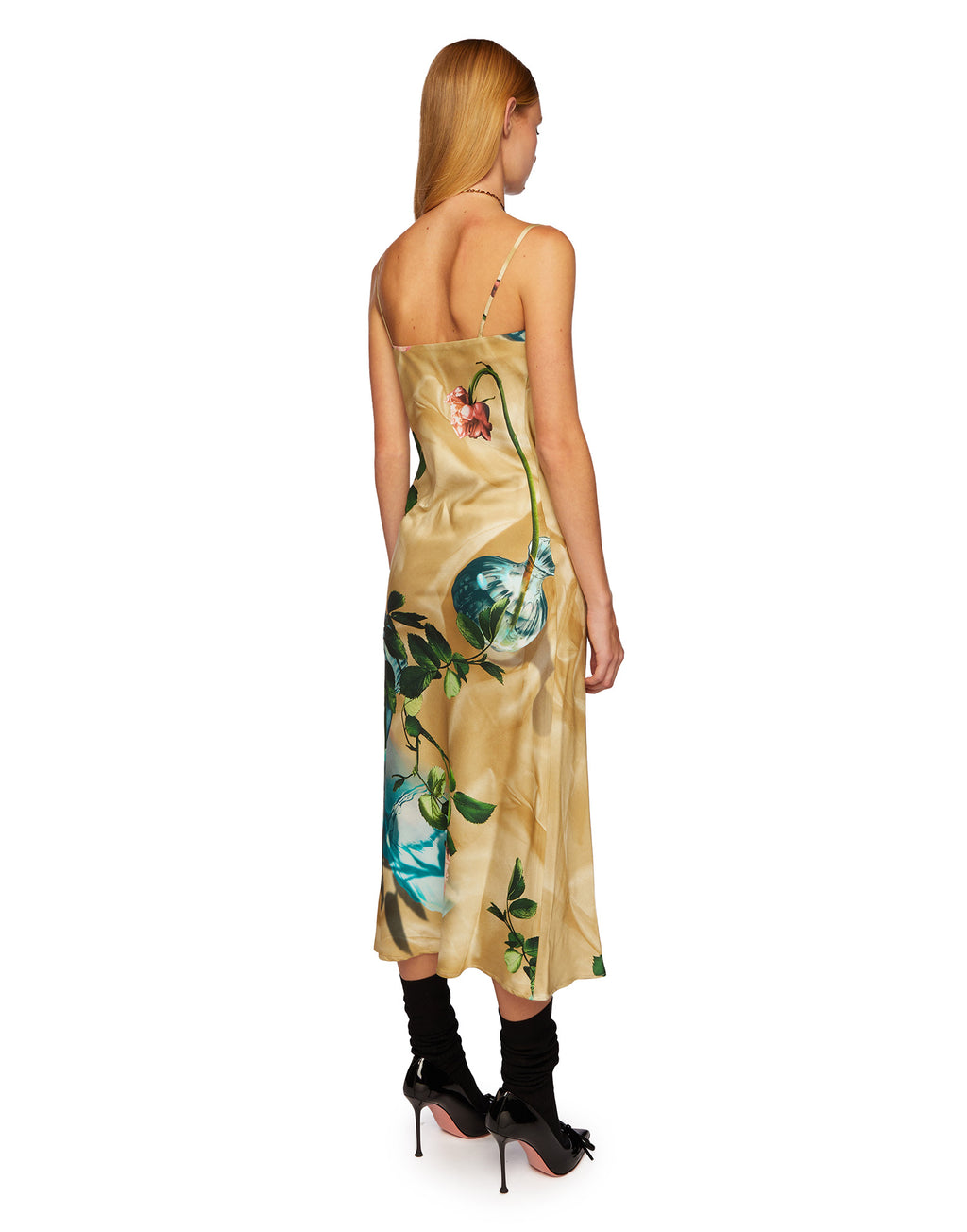 VIVETTA Abito Lungo Floreale in Satin