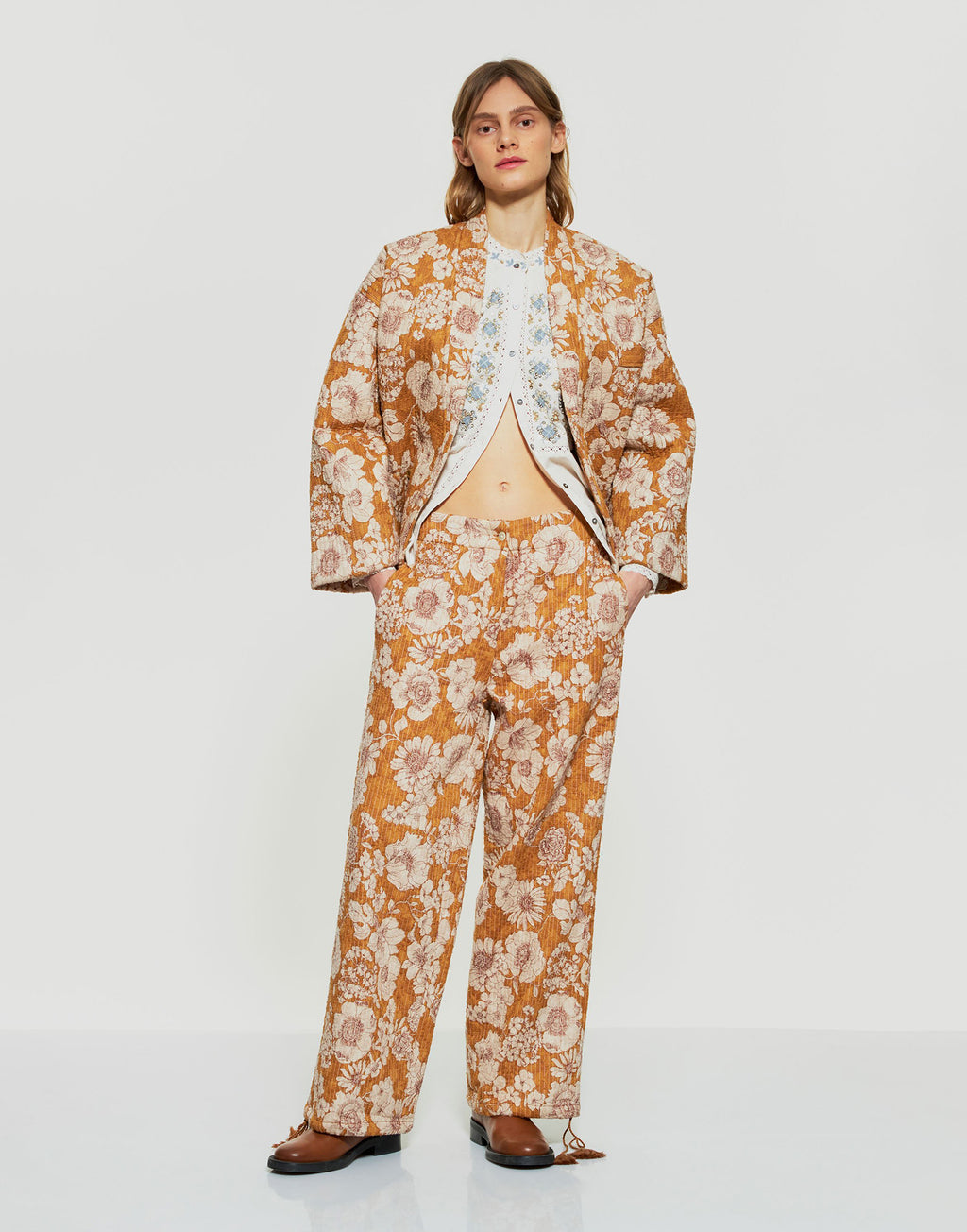 ANTIK BATIK Giacca Kimono Stampata Leonie