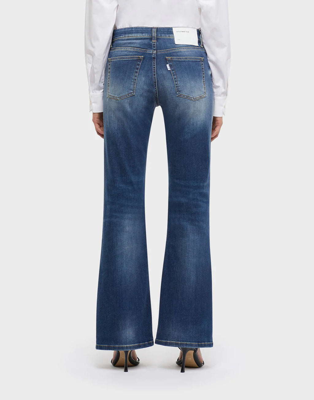 DEPARTMENT FIVE Jeans Bootcut Mega in Denim Blu