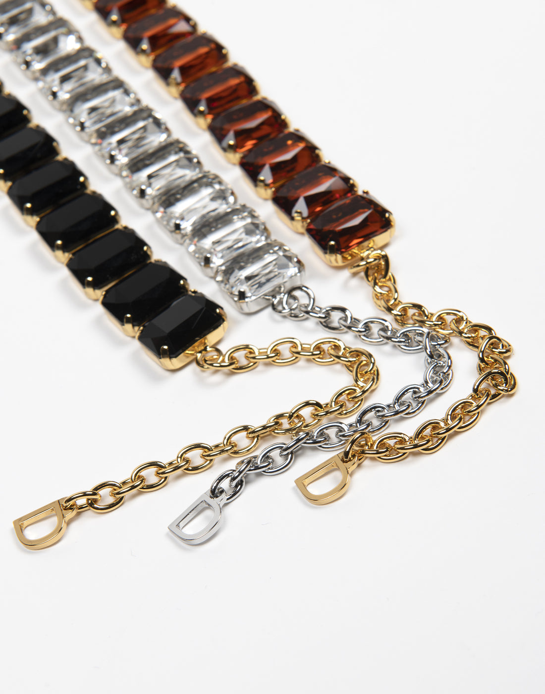 DOUUOD Collana con Pietre Trasparente