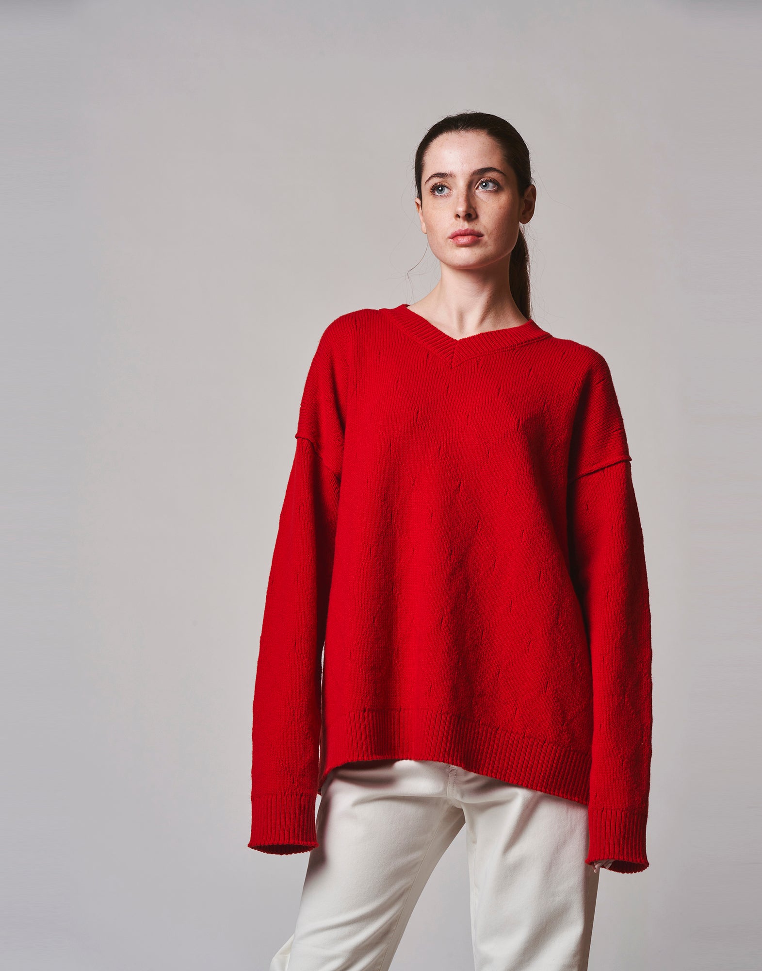 DOUUOD Maglione Con Scollo A "V" In Lana E Cashmere