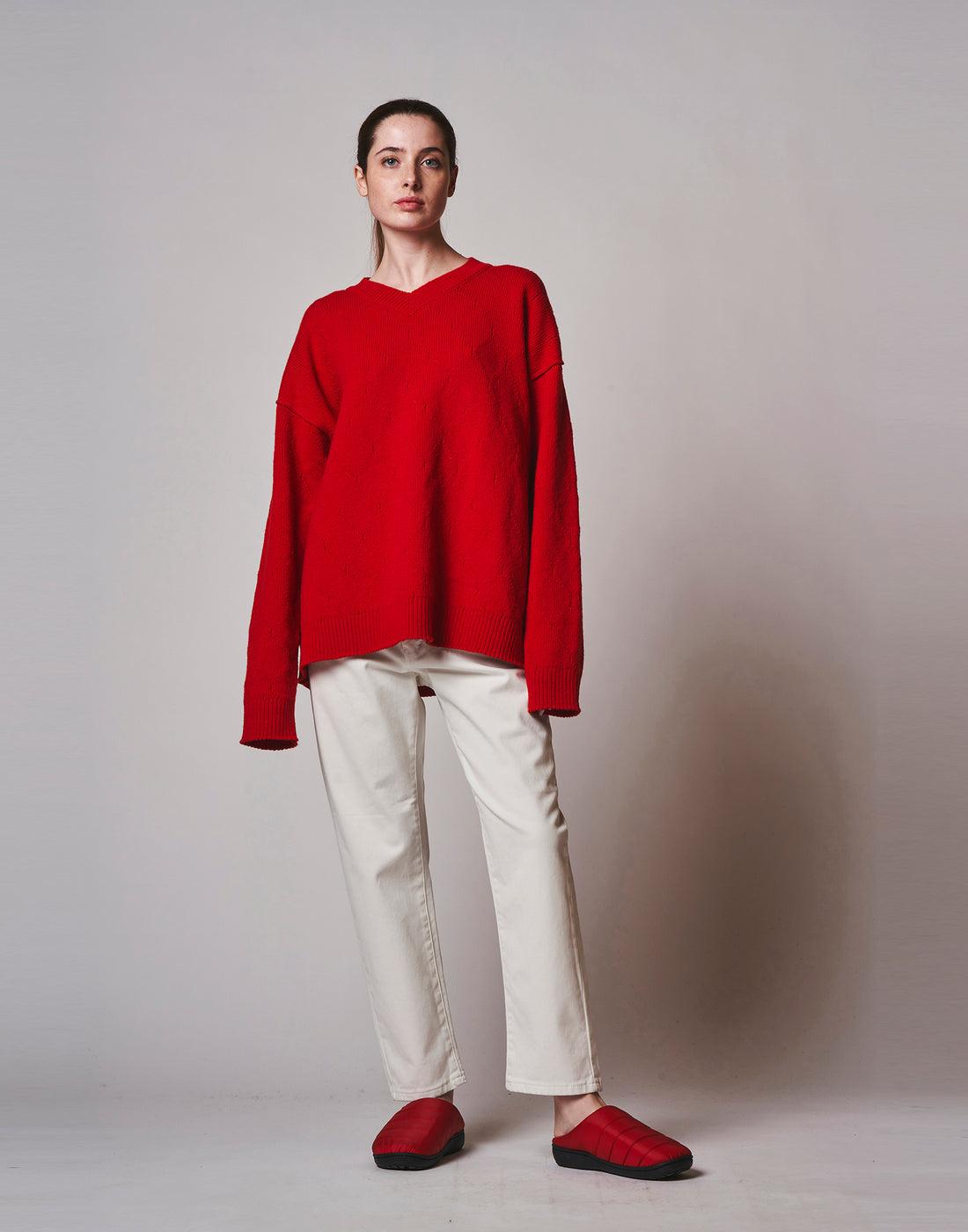 DOUUOD Maglione Con Scollo A "V" In Lana E Cashmere