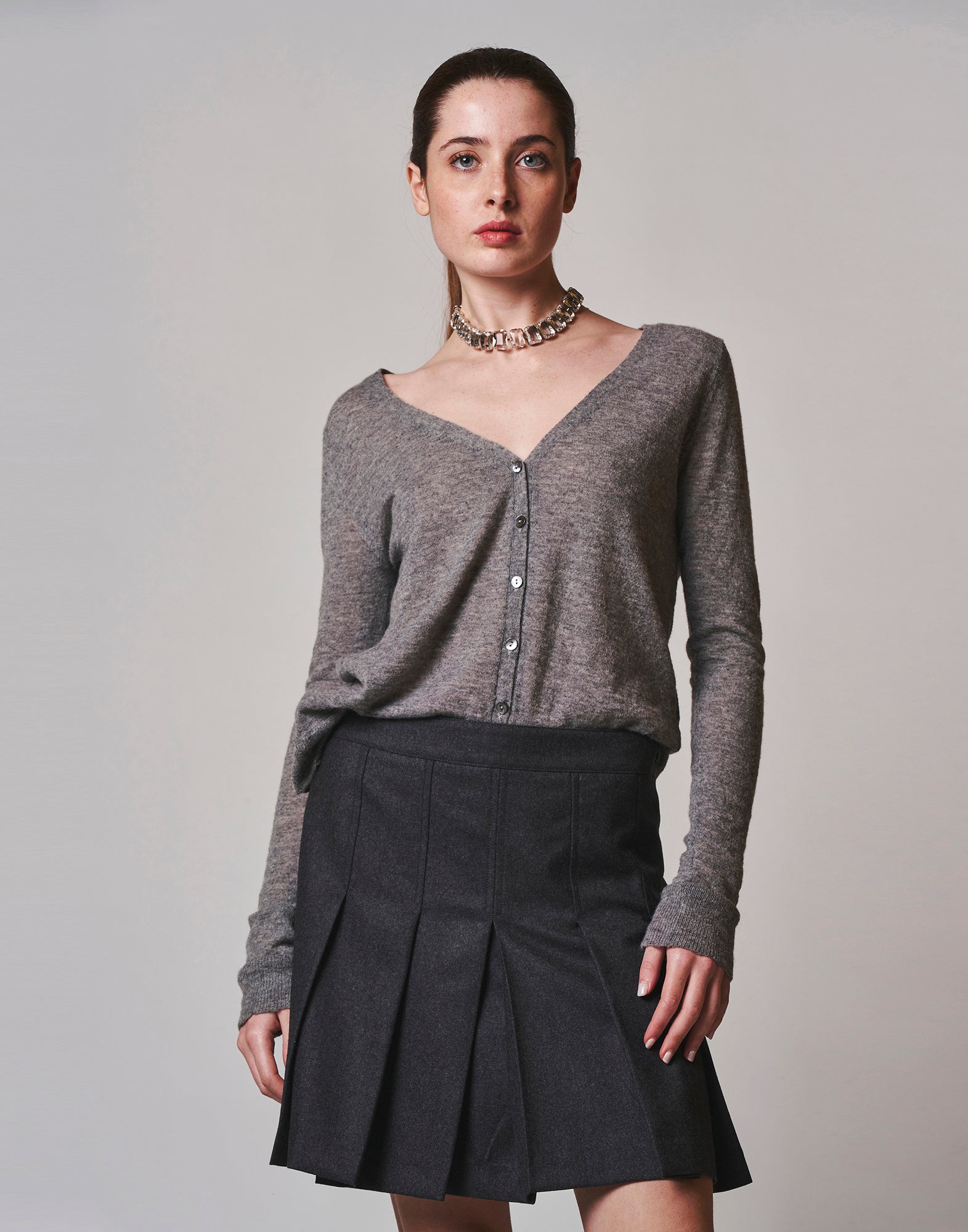 DOUUOD Light Cardigan In Garza Lana Alpaca