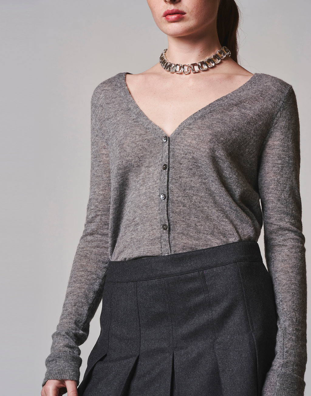 DOUUOD Light Cardigan In Garza Lana Alpaca