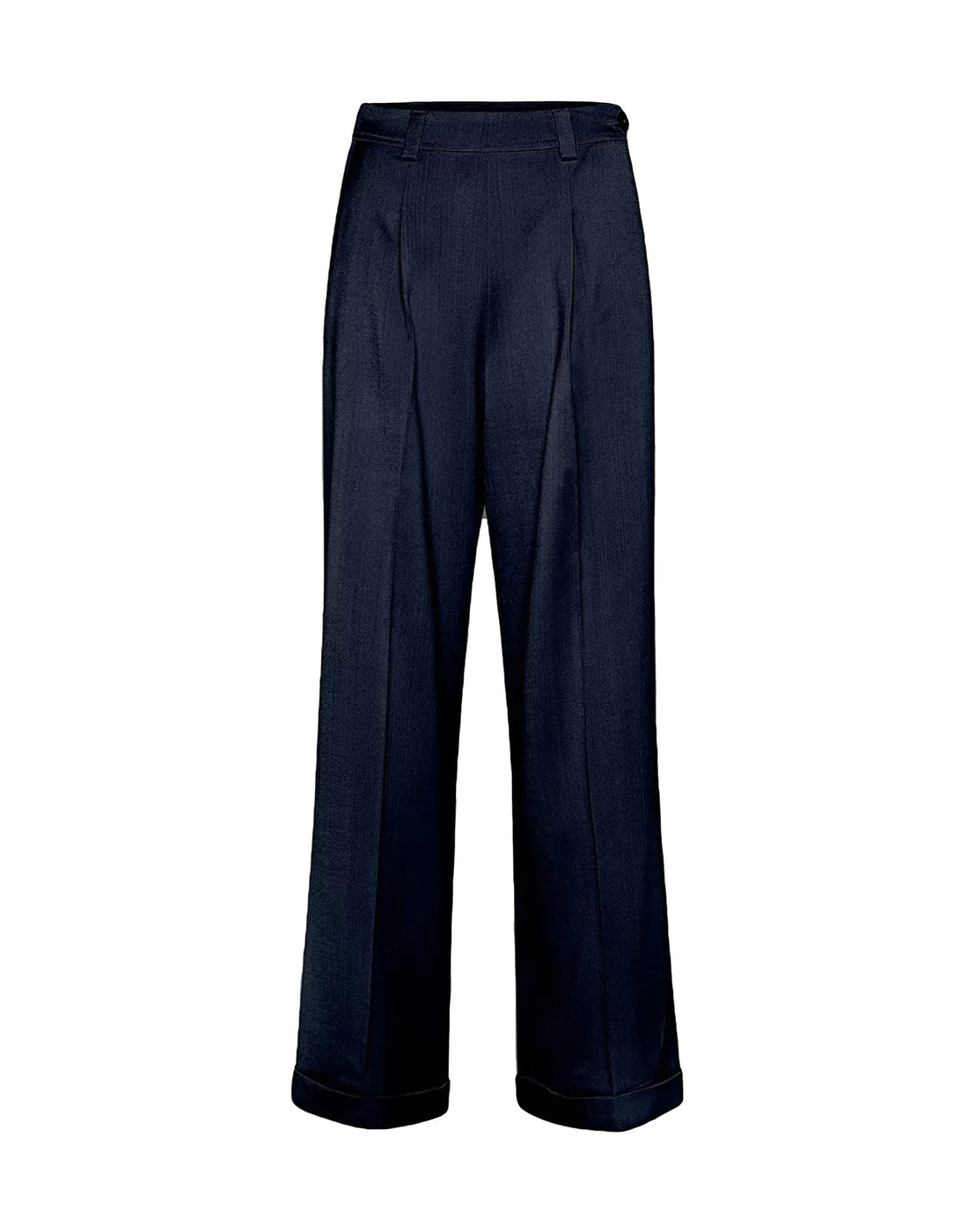 FORTE FORTE Pantalone Sartoriale In Tessuto Fiammato Di Lana E Viscosa
