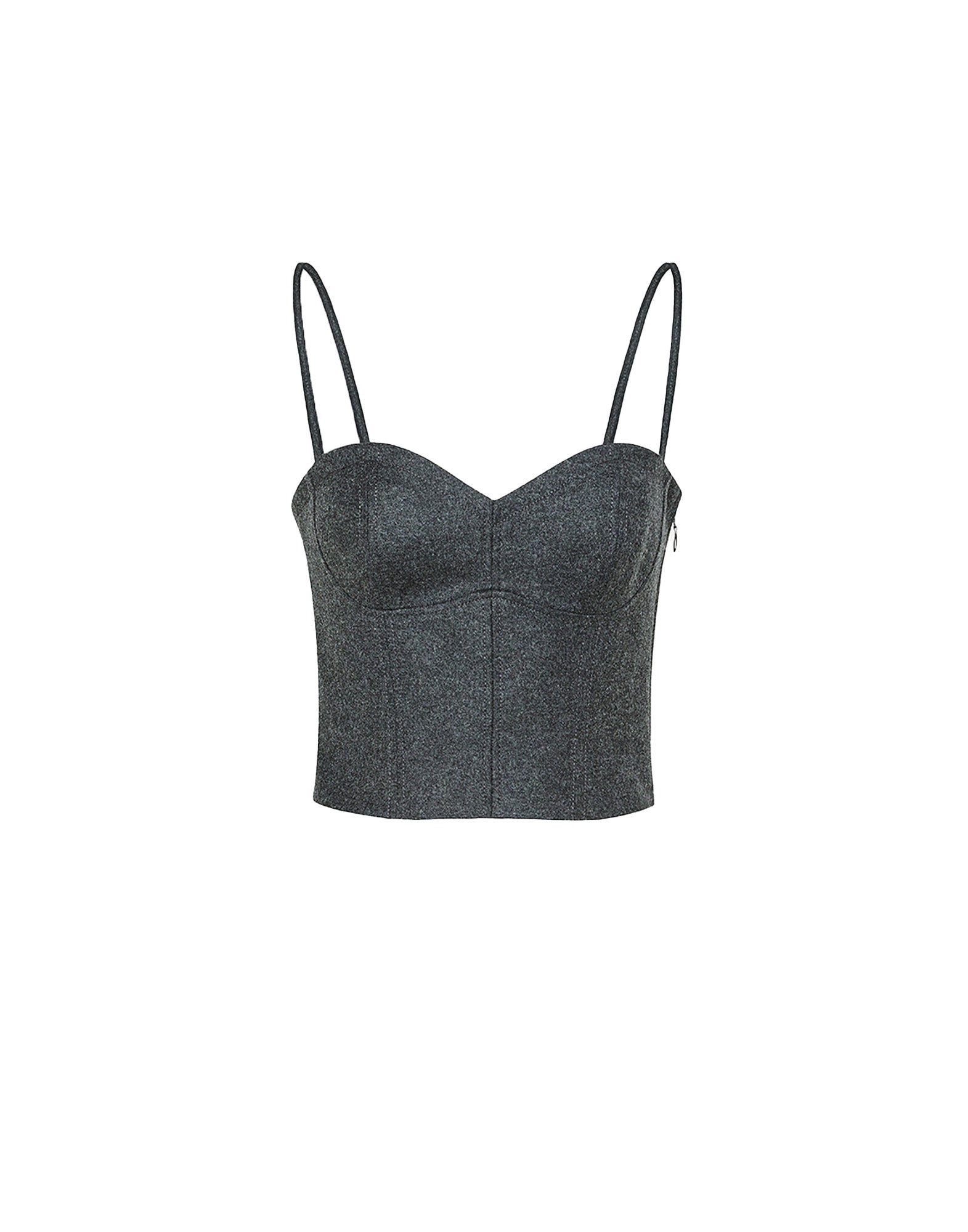 FORTE FORTE Top bustier in panno di lana