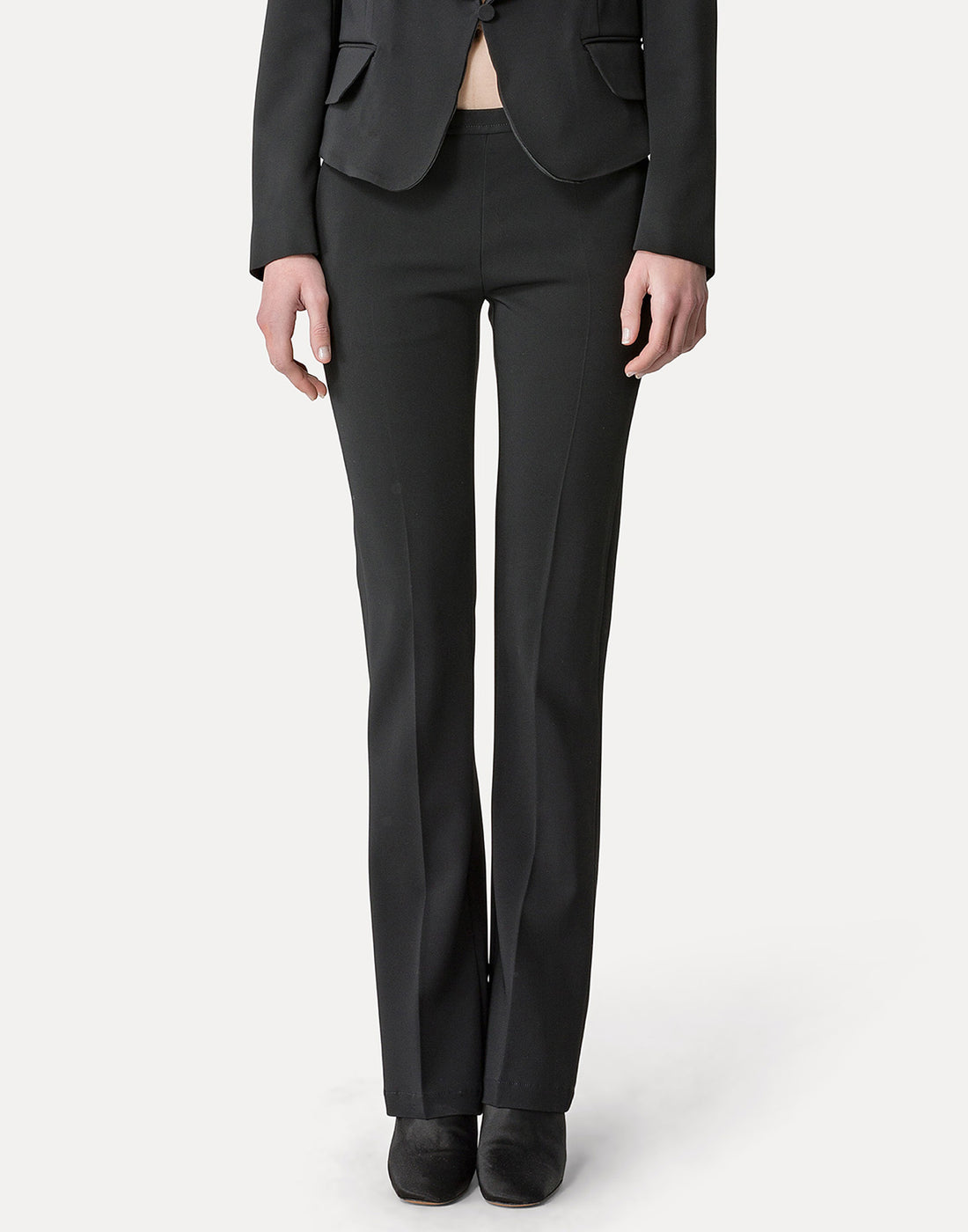 FORTE FORTE Pantaloni a vita bassa in cady crepe stretch