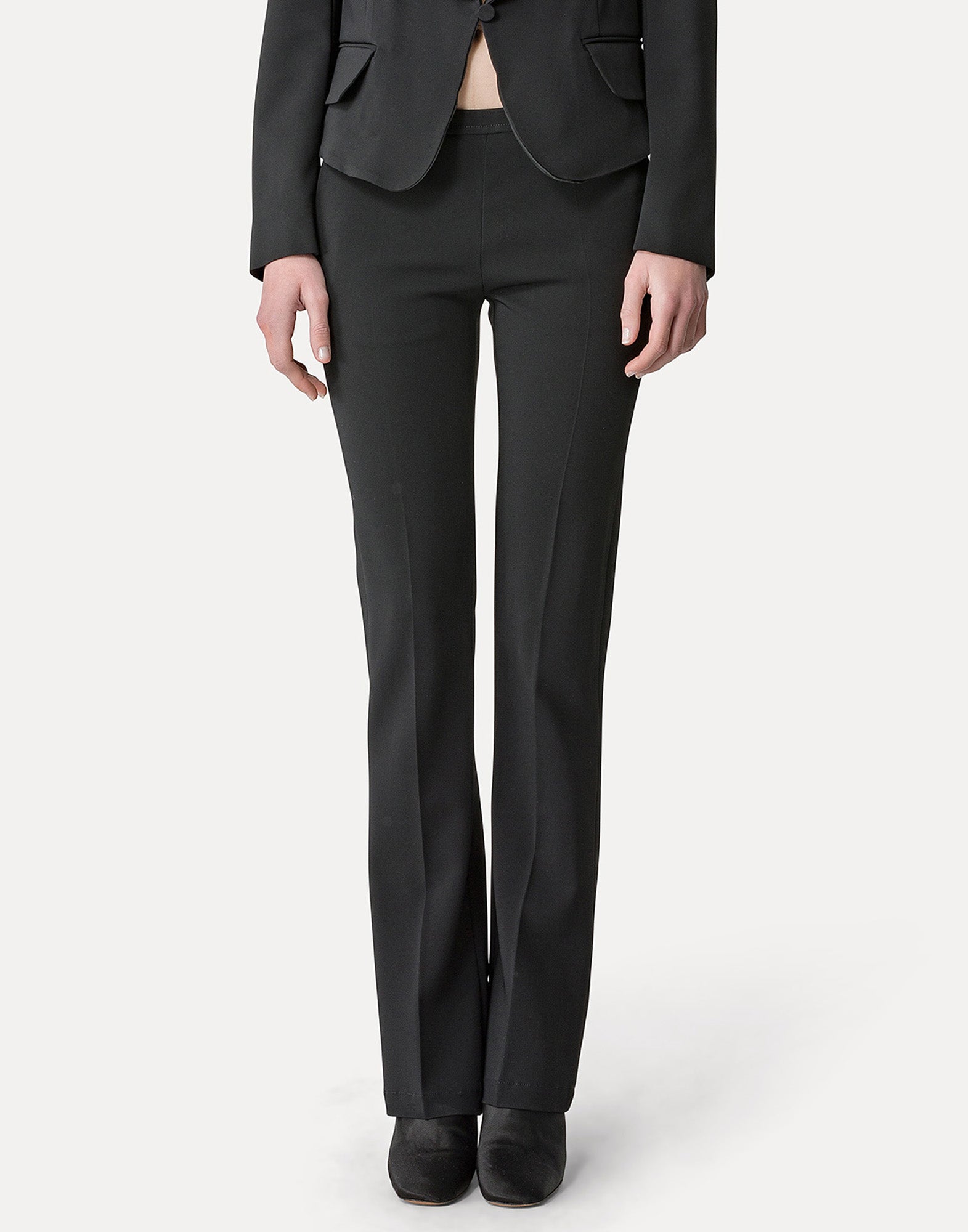 FORTE FORTE Pantaloni a vita bassa in cady crepe stretch
