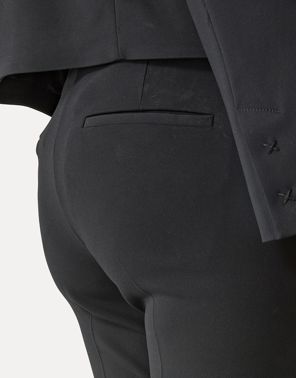 FORTE FORTE Pantaloni a vita bassa in cady crepe stretch