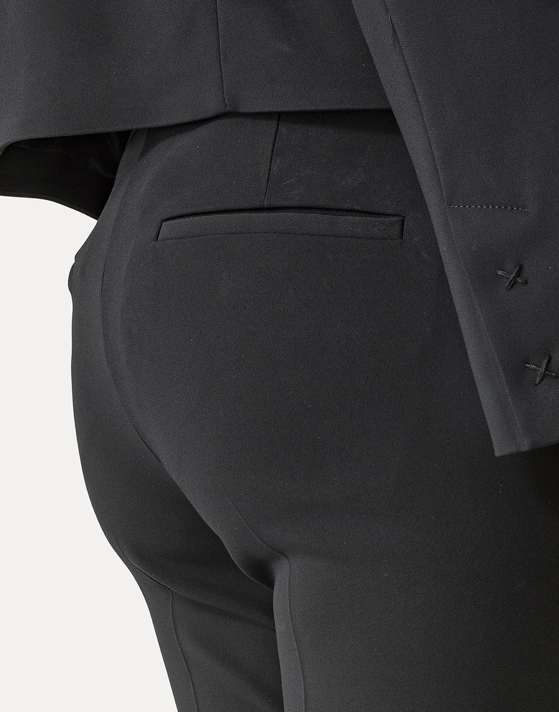 FORTE FORTE Pantaloni a vita bassa in cady crepe stretch