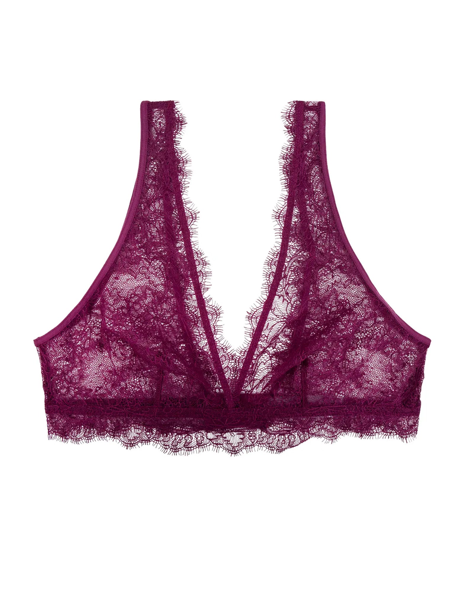 LOVE STORIES Bralette Cherie in pizzo borgogna