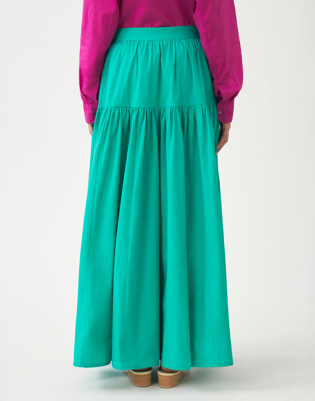 ANTIK BATIK Gonna Lunga in Pop Aqua