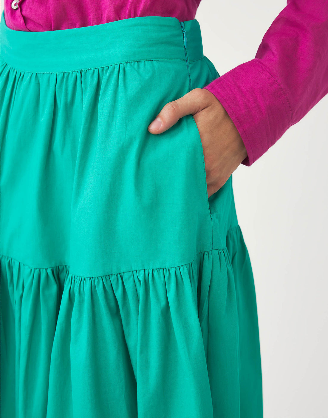 ANTIK BATIK Gonna Lunga in Pop Aqua