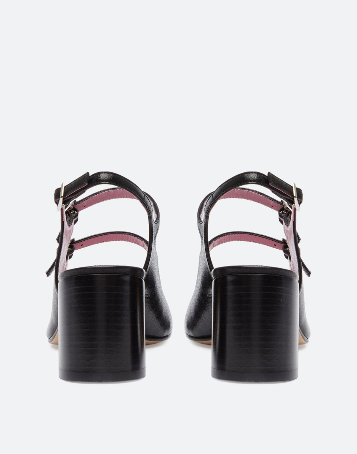 CAREL Slingback Mary Jane Banana in Pelle Nera