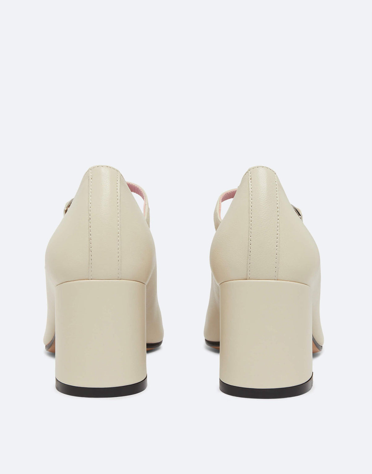 CAREL Décolleté Mary Jane Cherry in Pelle Beige e Vernice Bianca