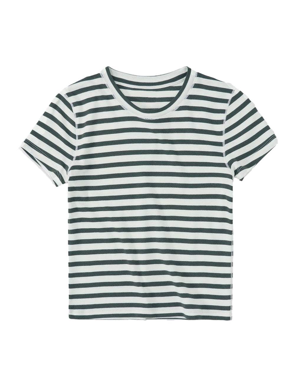 CLOSED T-shirt a Righe Bianco/Verde