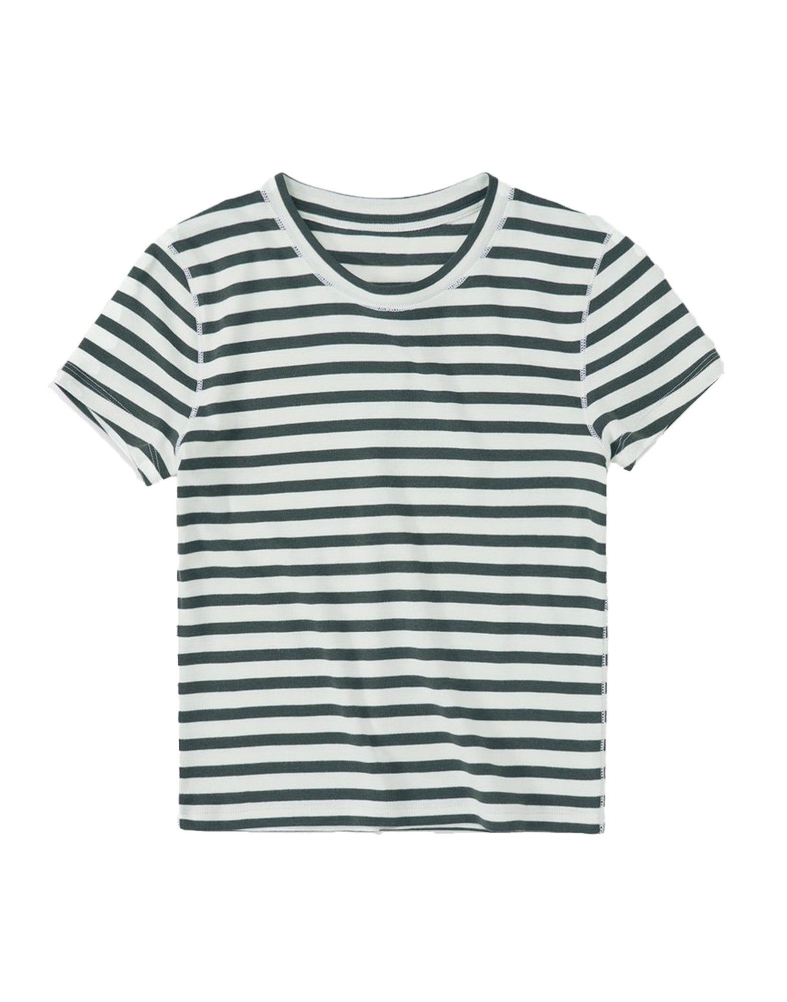 CLOSED T-shirt a Righe Bianco/Verde