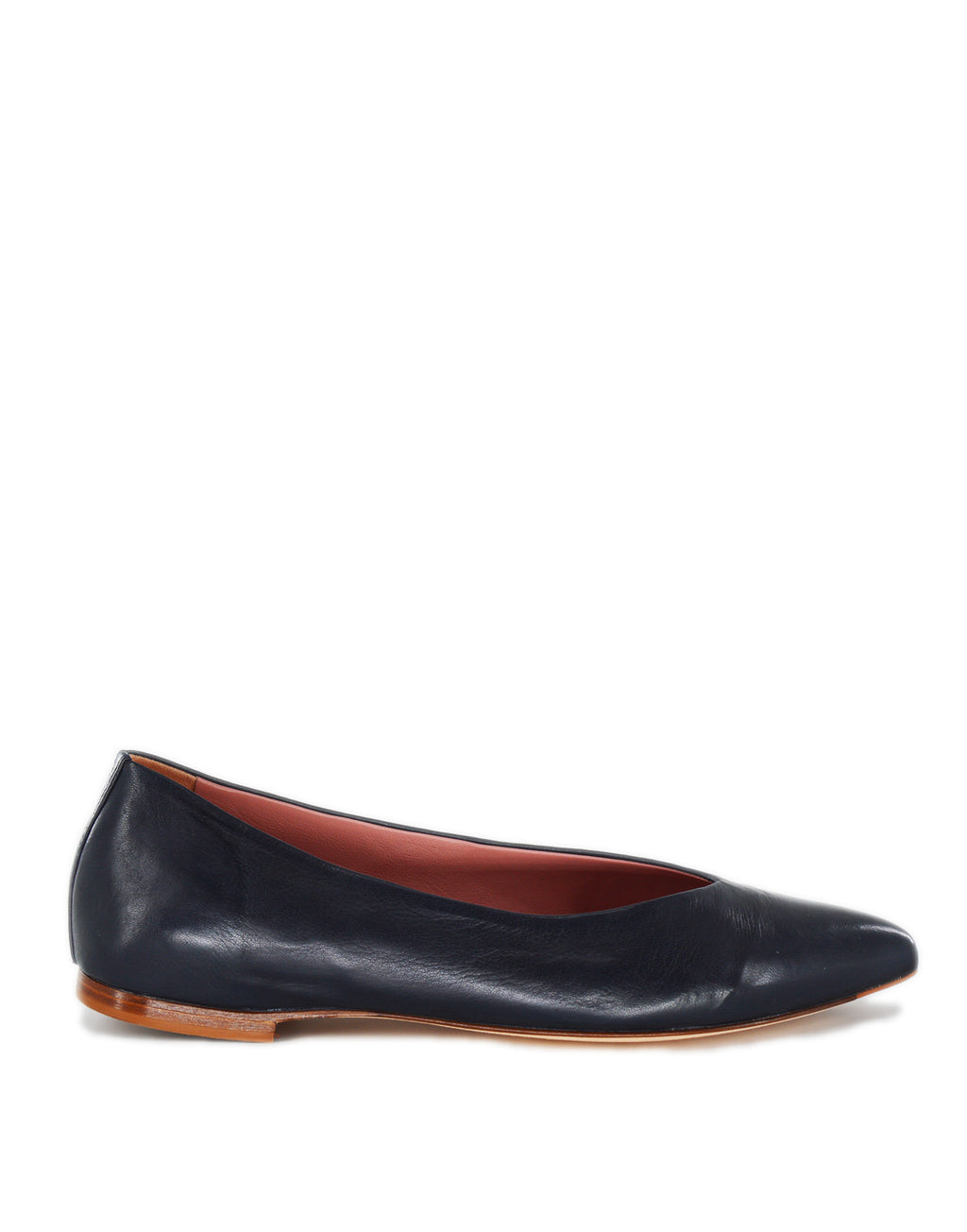 DOUUOD Ballerina in Nappa a Punta Blu